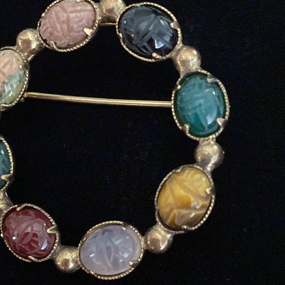 1960’s Bal-Ron 12K GF Scarab Pin Brooch - Picture 4 of 7